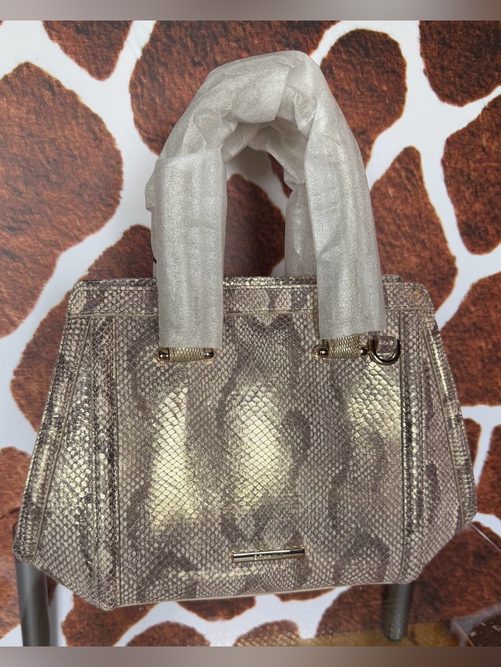 NWT Brahmin Small Arden Gold Blissful Snake BRAHMIN CAPSULE LIMITED EDITION $415 - Picture 7 of 16